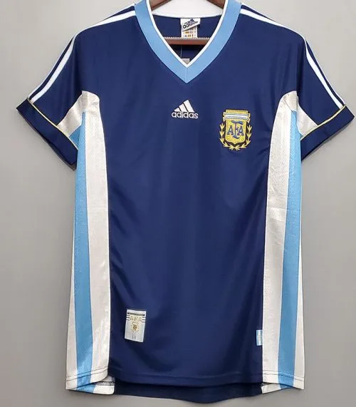 1998 Argentina Away Retro Soccer Jersey