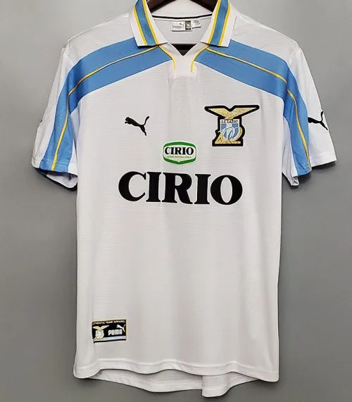 1999-2000 Lazio Centenary White Retro Soccer Jersey