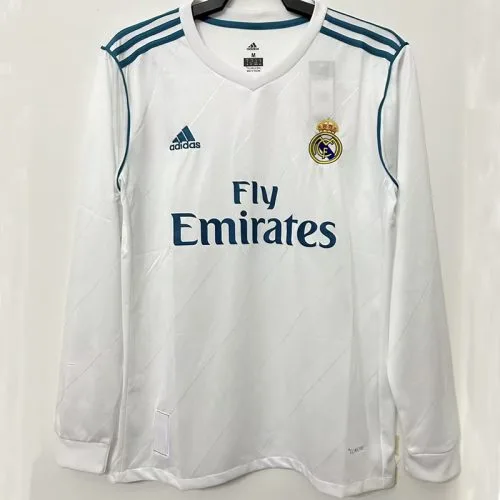 2017-2018 RMA Home Long Sleeve Retro Soccer Jersey