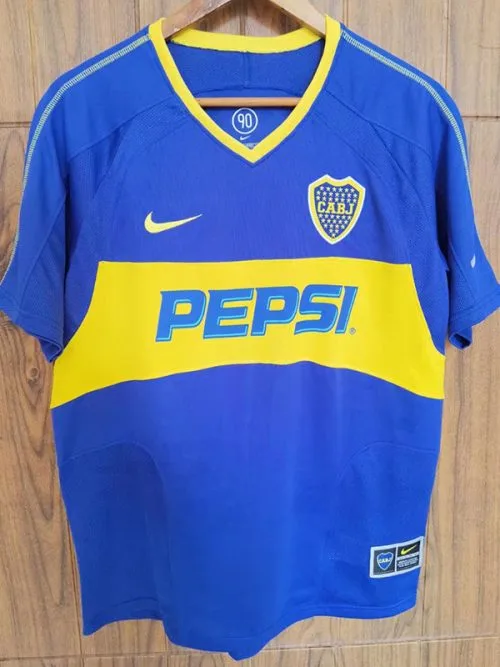 2003-2004 Boca Juniors Home Retro Soccer Jersey