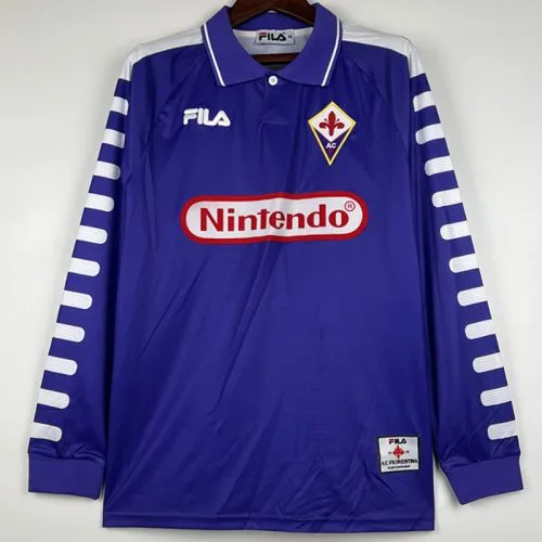 1998-1999 Fiorentina Home Retro Long Sleeve Soccer Jersey