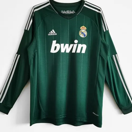 2012-2013 RMA Third Green Long Sleeve Retro Soccer Jersey