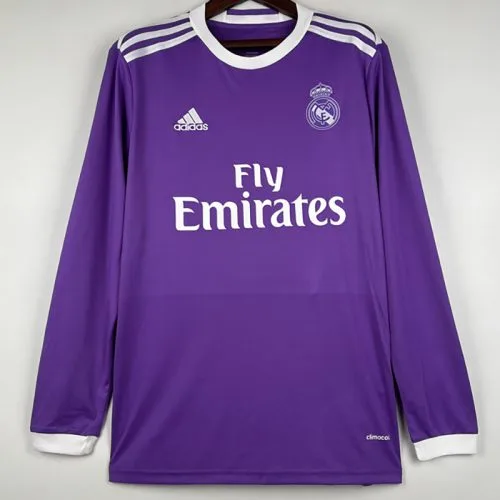 2016-2017 RMA Away Long Sleeve Retro Soccer Jersey
