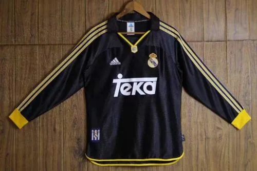 2000-2001 RMA Away Long Sleeve Retro Soccer Jersey