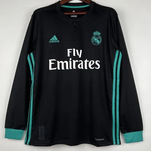 2017-2018 RMA Away Long Sleeve Retro Soccer Jersey