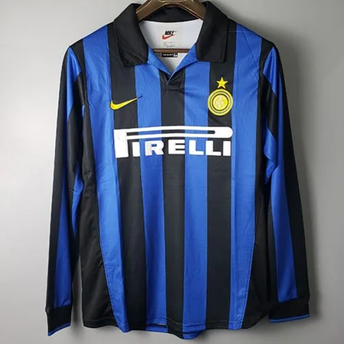 1998-1999 INT Home Long Sleeve Retro Soccer Jersey