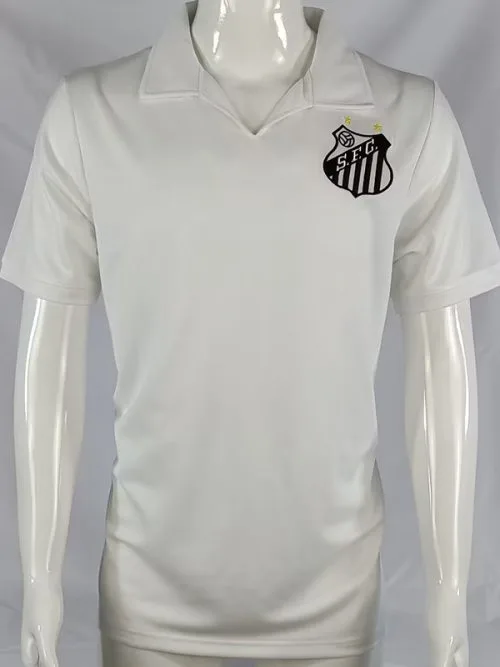 1970 Santos FC White Retro Soccer Jersey