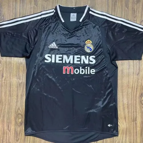 2004-2005 RMA  Away Black Retro Soccer Jersey
