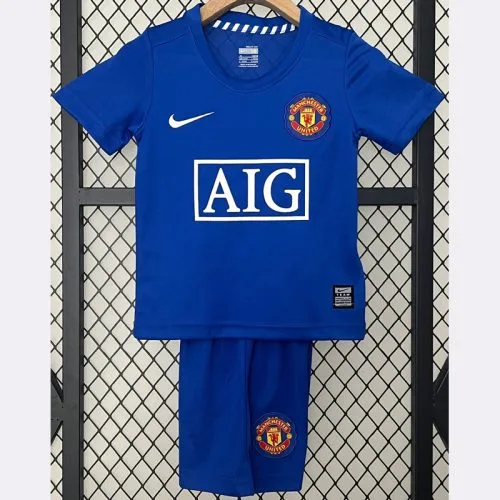 2008-2009 Man Utd Away Kids Retro Soccer Jersey