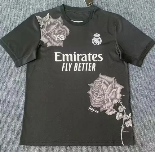 23-24 RMA Y-3 Black Fans Soccer Jersey