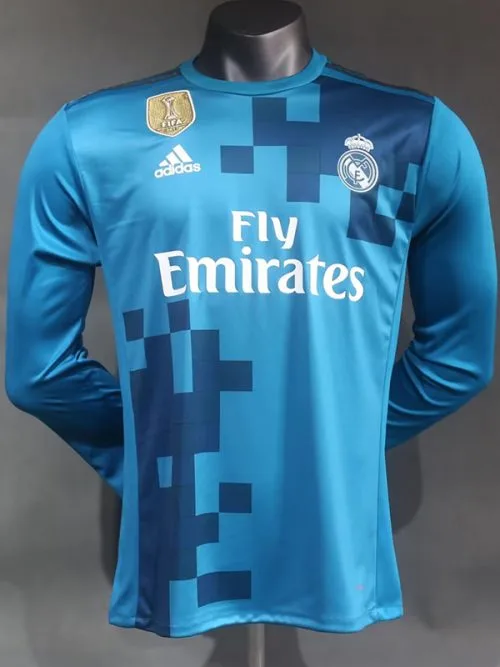 2017-2018 RMA Third Player Version  Long Sleeve Retro Soccer Jersey