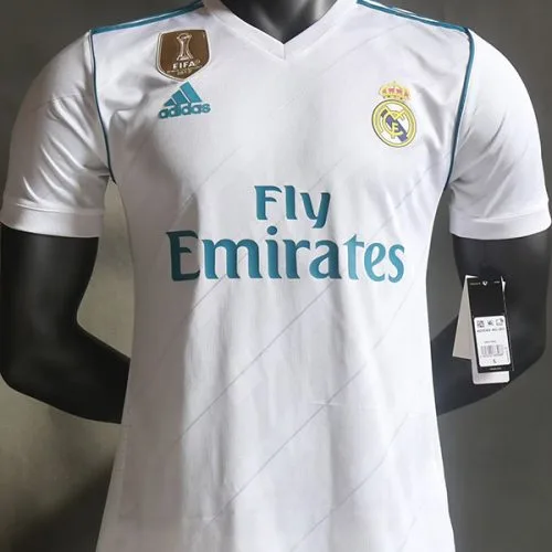 2017-2018 RMA Home Player Version  Retro Soccer Jersey