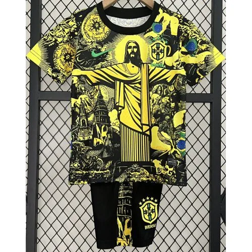 24-25 Brazil Yellow Special Edition Kids Soccer Jersey