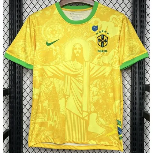 24-25 Brazil Special Edition Yellow Training Soccer Jersey