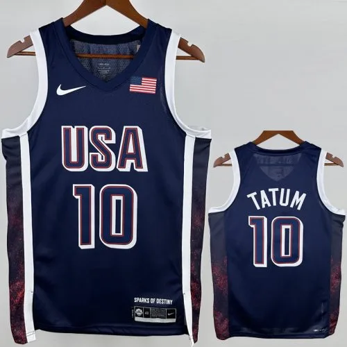 2024 Olympic Game USA TATUM #10 Dark Blue Basketball Jersey