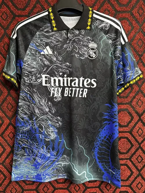 24-25 RMA Black Blue Special Edition Fans Soccer Jersey