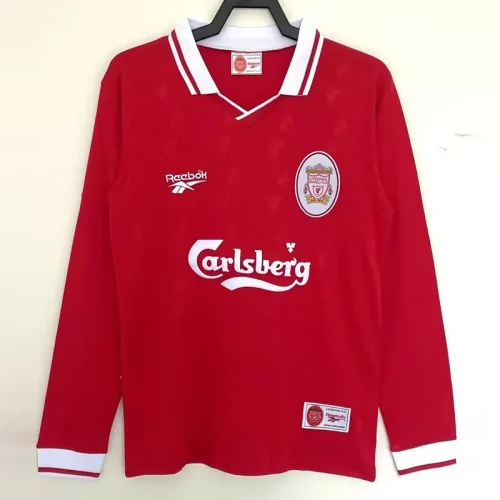 1996-1997 LIV Home Long Sleeve Retro Soccer Jersey