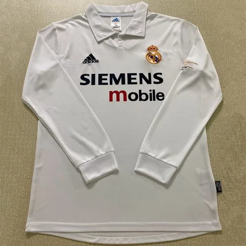 2002-2003 RMA Home Long Sleeve Retro Soccer Jersey