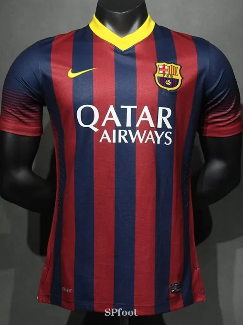 2013-2014 BAR Home Player Version  Retro Soccer Jersey