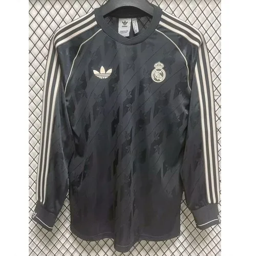 24-25 RMA Grey Special Retro Edition Long Sleeve Soccer Jersey