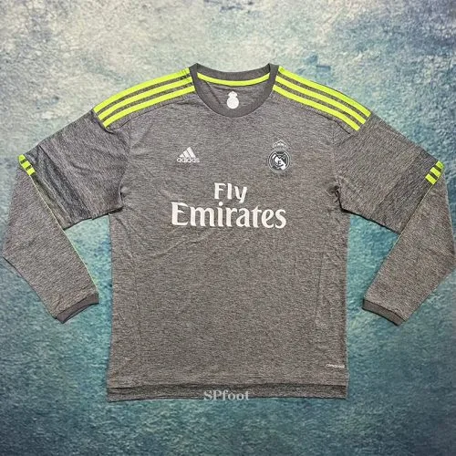 2015-2016 RMA Away Long Sleeve Retro Soccer Jersey