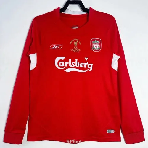 2004-2005 LIV Home Long Sleeve Retro Soccer Jersey