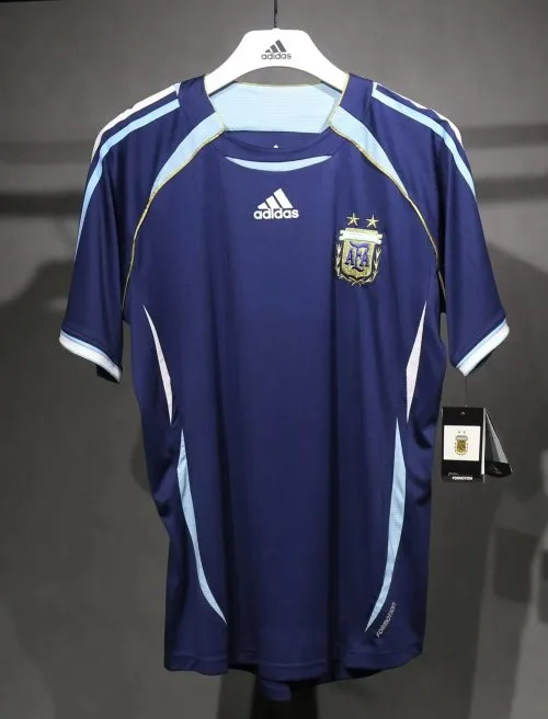 2006 Argentina Away Player Version  Retro Soccer Jersey