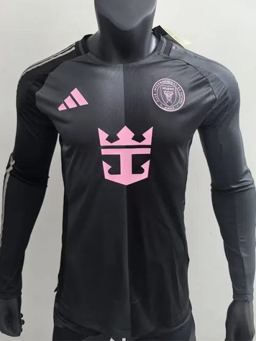 25-26 Inter Miami Away Long Sleeve Player Version Soccer Jersey