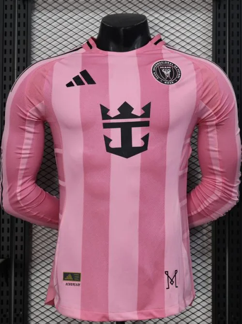 25-26 Inter Miami Home Long Sleeve Player Version Soccer Jersey