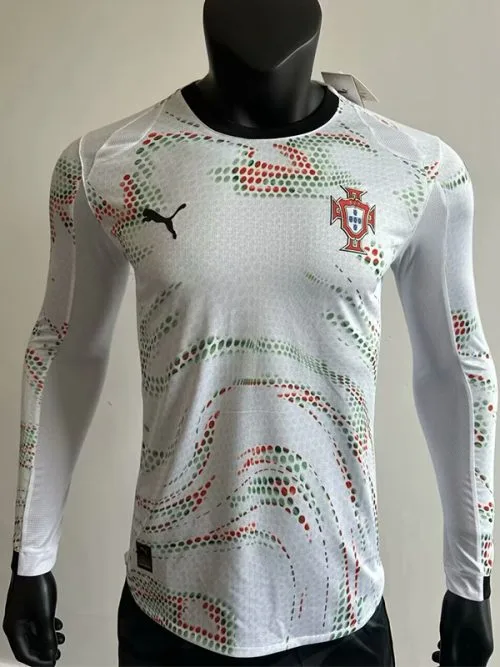 25-26 Portugal Away Long Sleeve Player Version Soccer Jersey