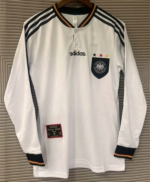 1996 Germany Home Long Sleeve Retro Soccer Jersey