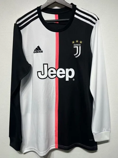 2019-2020 JUV Home Retro Long Sleeve Soccer Jersey