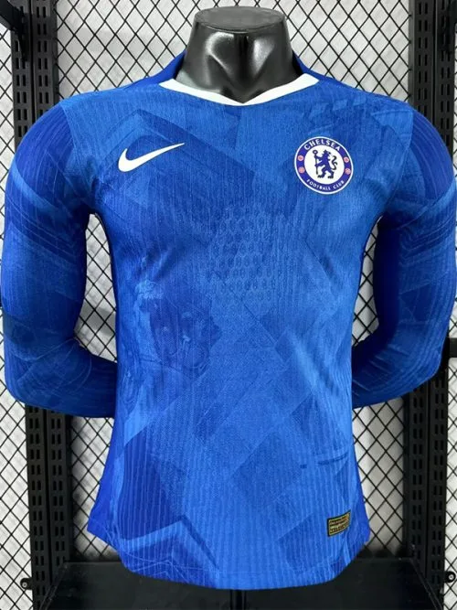 25-26 CHE Home Long Sleeve Player Version Soccer Jersey