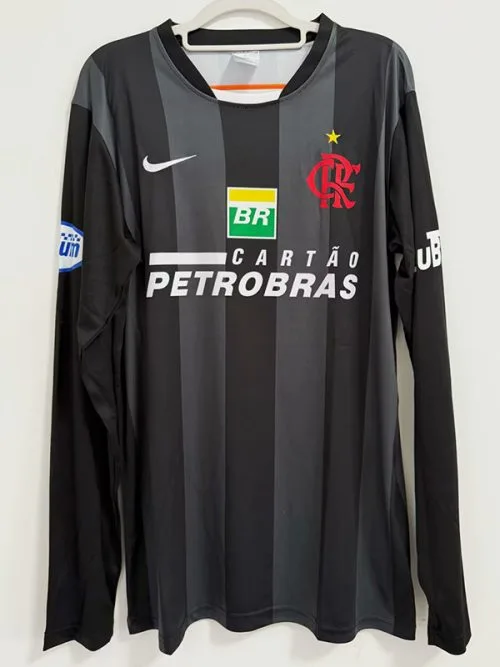 2007 Flamengo GoalKeeper Black Long Sleeve Retro Soccer Jersey