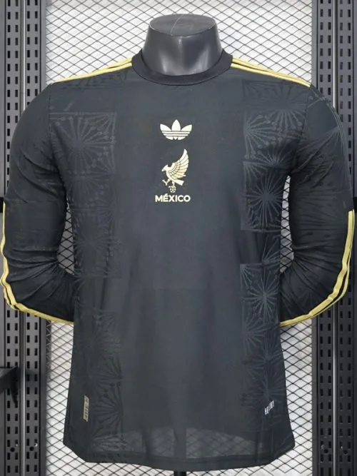 25-26 Mexico Gold Cup Black Long Sleeve Player Version Soccer Jersey