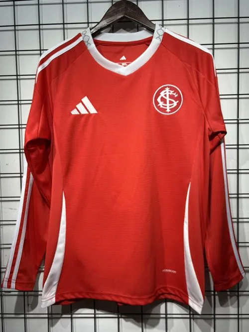 25-26 Internacional Home Long Sleeve Soccer Jersey