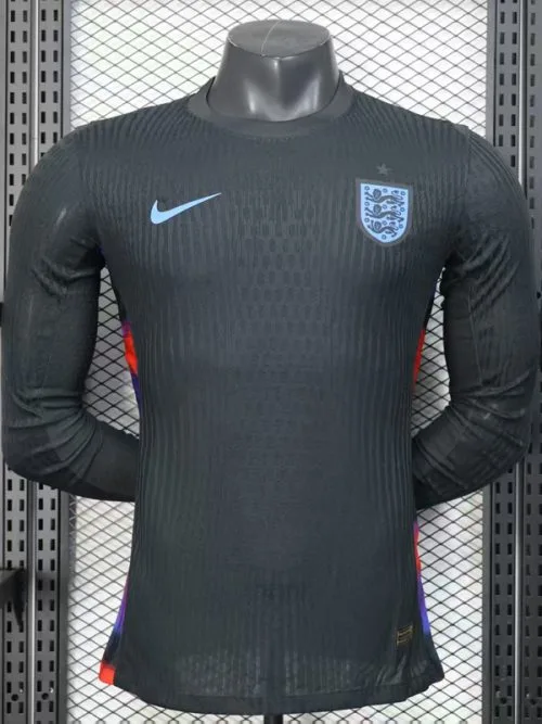 2025 England Away Long Sleeve Player Version Soccer Jersey