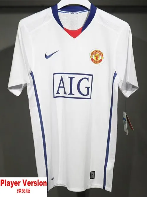 2008-2009 Man Utd Away Player Version  Retro Soccer Jersey