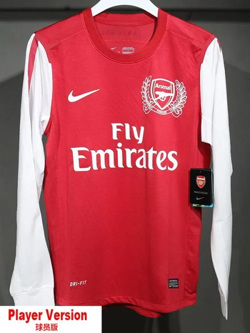 2011-2012 ARS Home Player Version  Long Sleeve Retro Soccer Jersey
