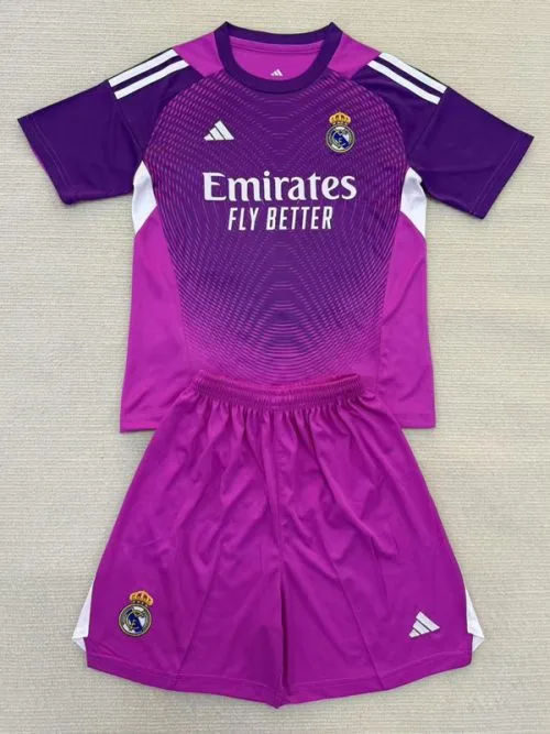 25-26 RMA Purple GoalKeeper Kids Soccer Jersey