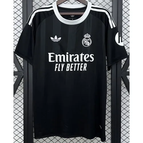 25-26 RMA Black GoalKeeper Fans Soccer Jersey