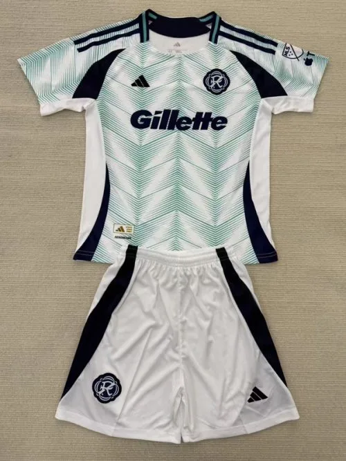 25-26 New England Revolution  Home Kids Soccer Jersey