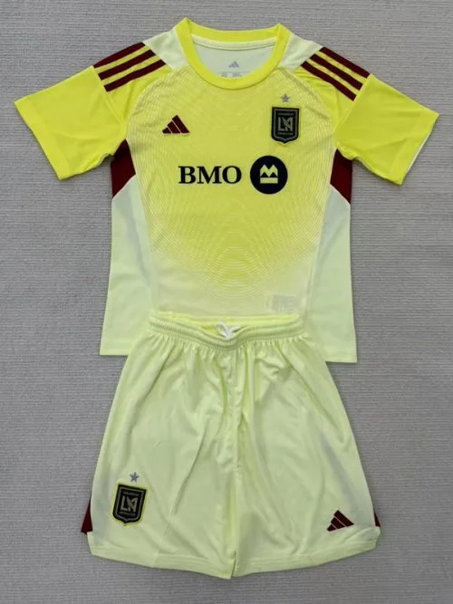 25-26 Los Angeles Light Yellow GoalKeeper Kids Soccer Jersey