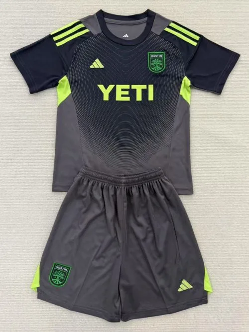 25-26 Austin FC Black GoalKeeper Kids Soccer Jersey