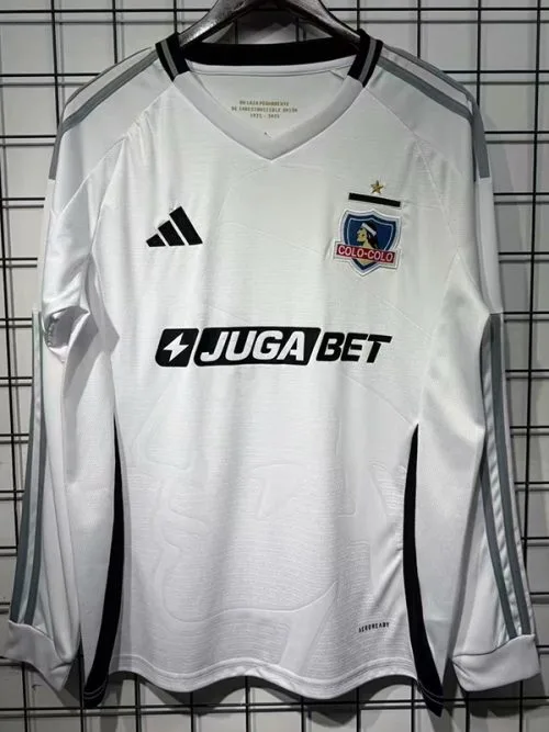 25-26 Colo-Colo Home Long Sleeve Soccer Jersey