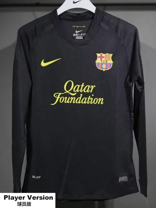 2011-2012 BAR Away Player Version  Long Sleeve Retro Soccer Jersey