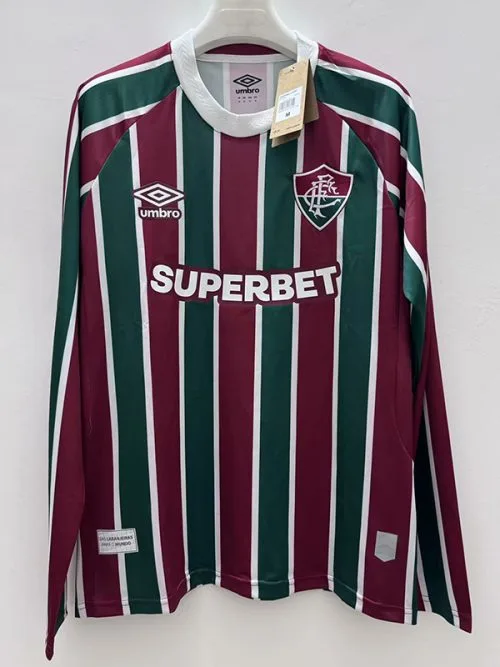 25-26 Fluminense Home Long Sleeve Soccer Jersey