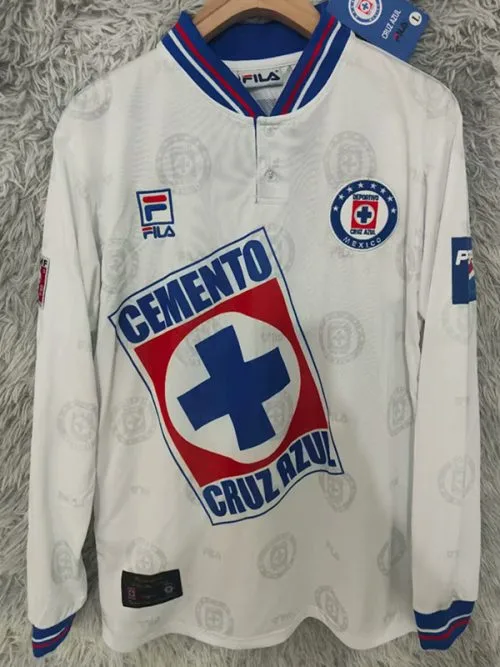 1998-1999 Cruz Azul Away Long Sleeve Retro Soccer Jersey