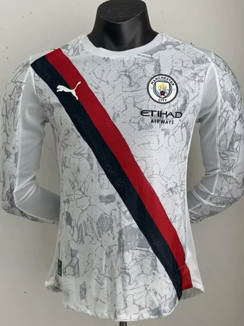 25-26 Man City CWC Away Long Sleeve Player Version Soccer Jersey