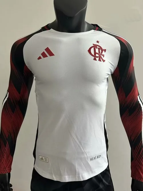 25-26 Flamengo Away Long Sleeve Player Version Soccer Jersey